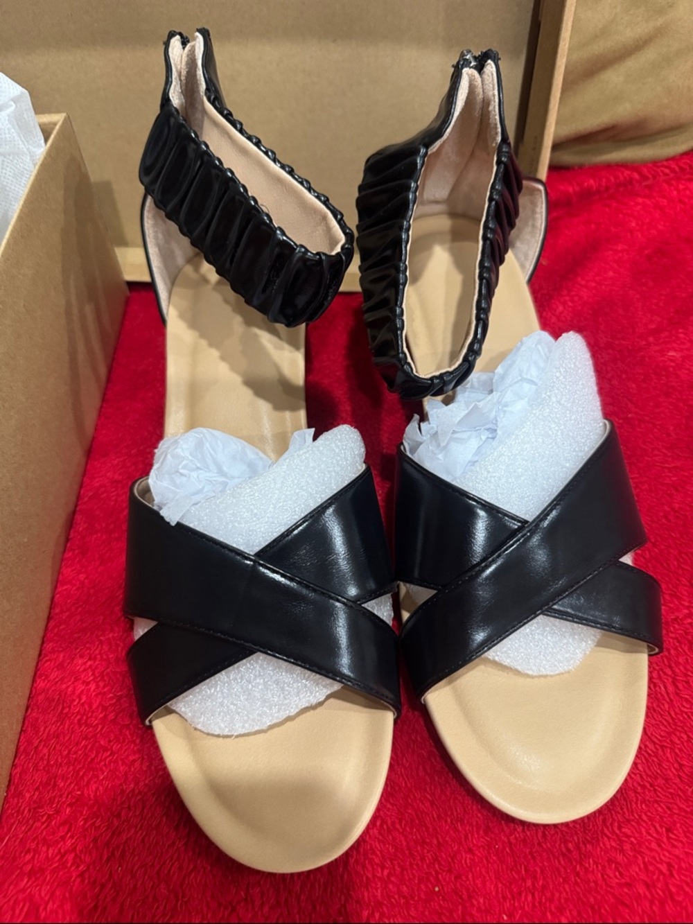 Elegant Black Women's Wedge Sandals